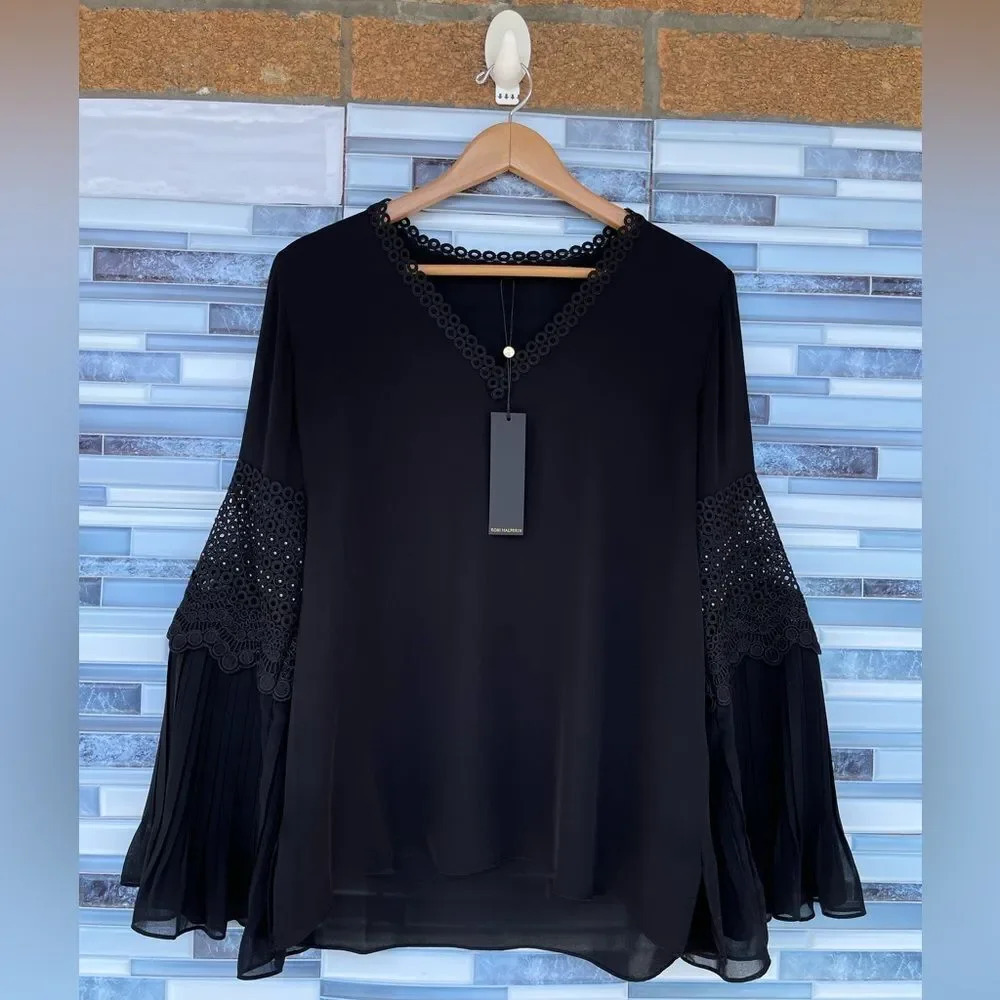 Kobi Halperin "Christine" silk blouse Large - Picture 4 of 15